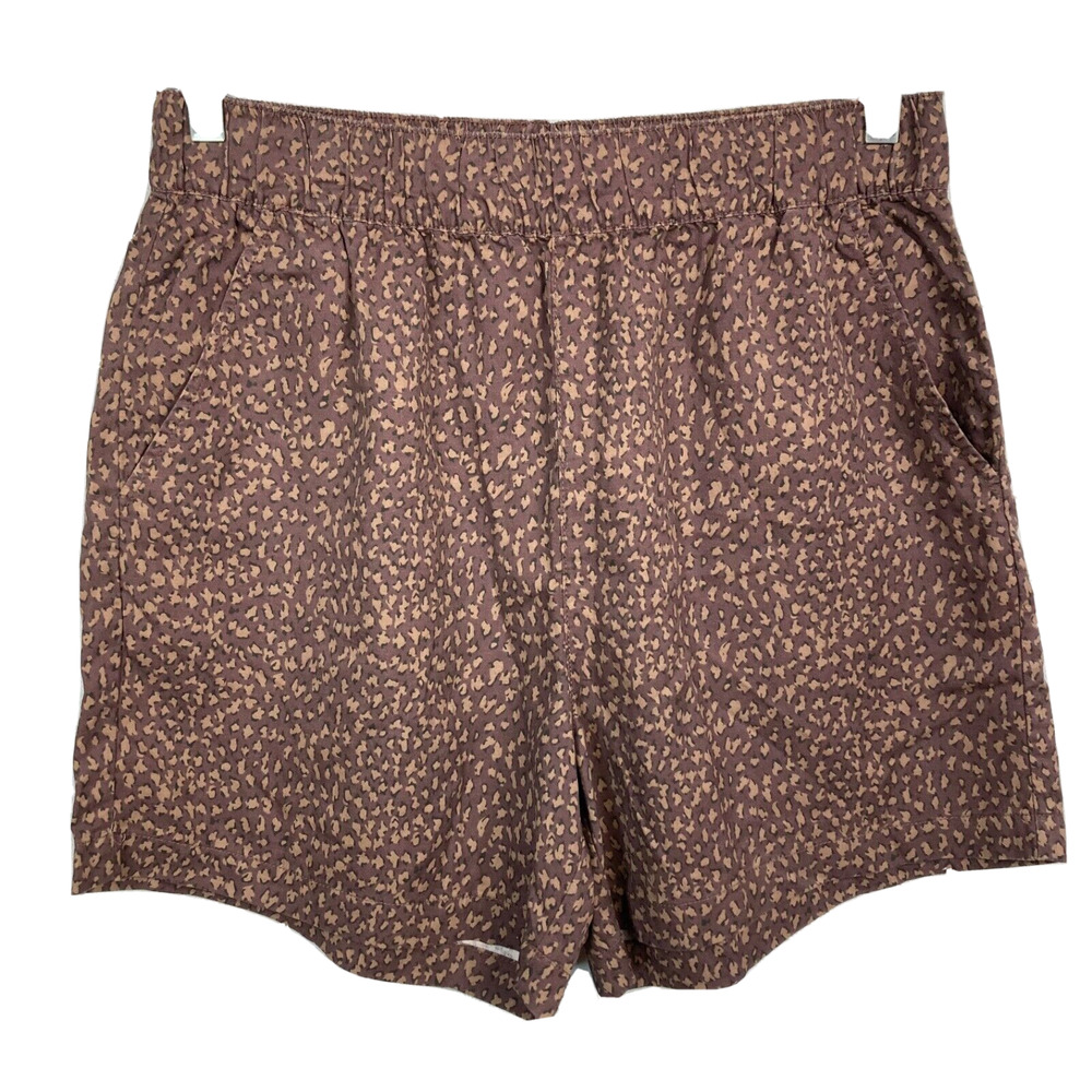 Social Standard Sanctuary Shorts Womens Sz L Brown Leopard‎ Pull On Pockets